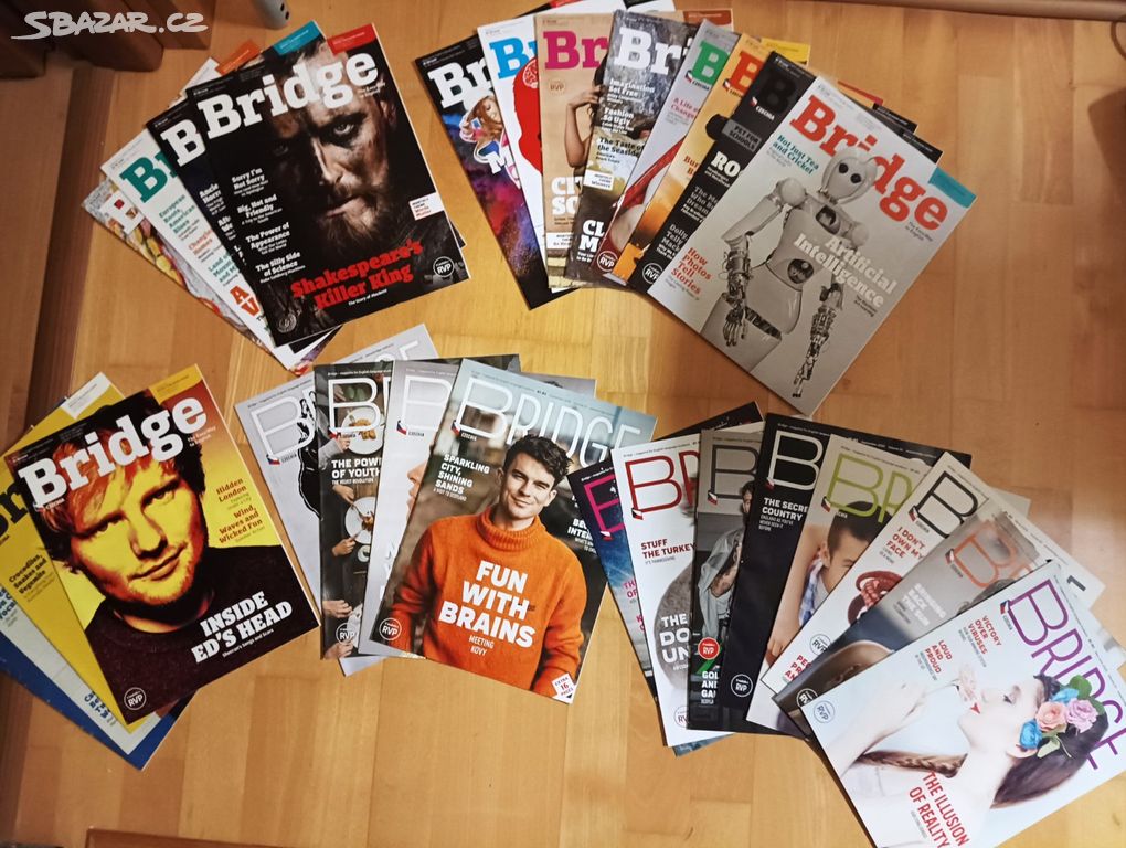 28 kusů angl. časopisů Bridge 2017-2020