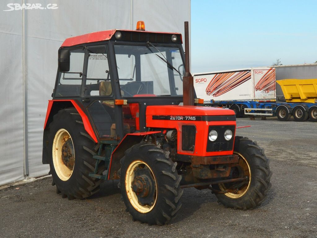 ZETOR 7745 4x4  traktor + pluh a štěpkovač