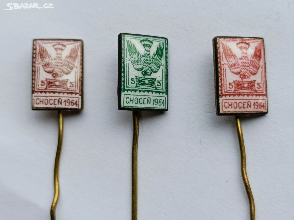 Odznaky CHOCEŇ 1964 - 3 varianty - smalt