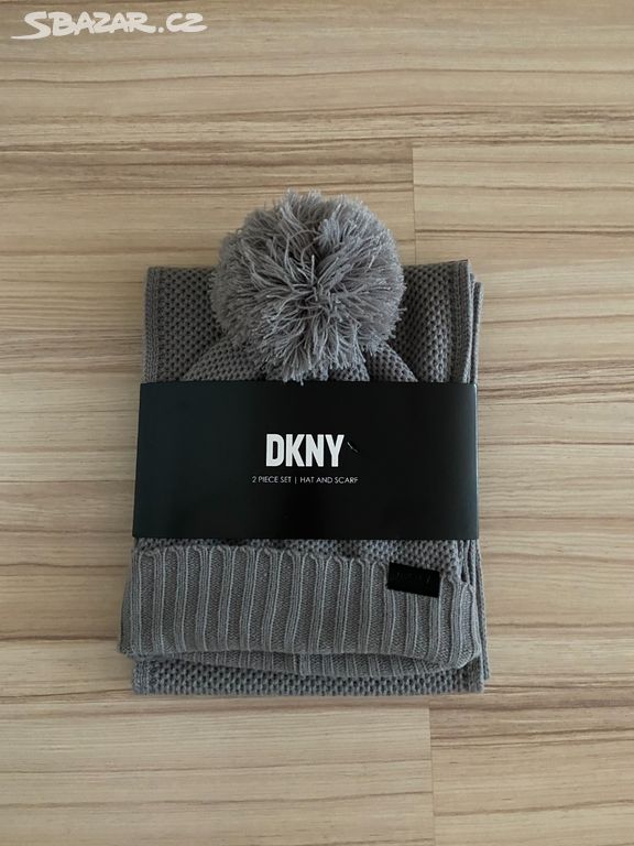 Luxusní nová sada DKNY - čepice + šála