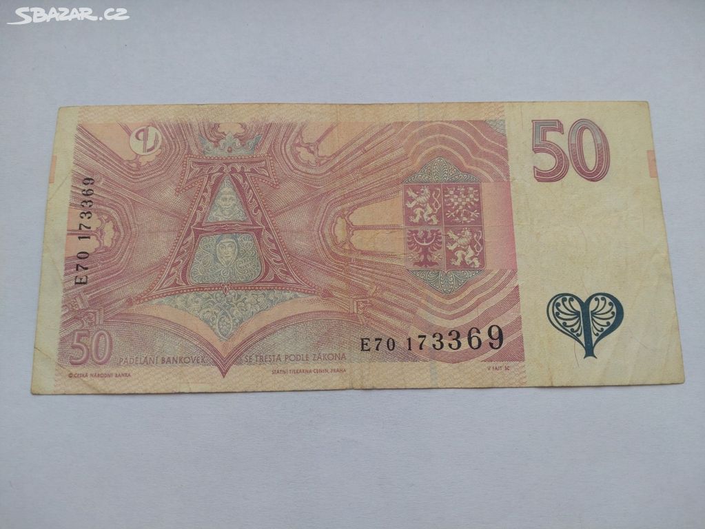Bankovka 50 Korun 1997 série E  70 Česká republika