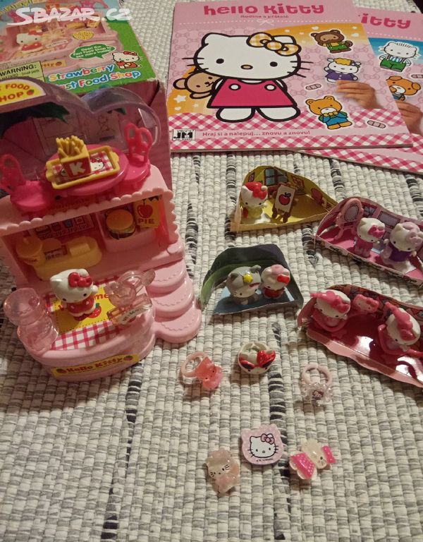 Hello Kitty - Fast food shop, figurky, prstýnky..