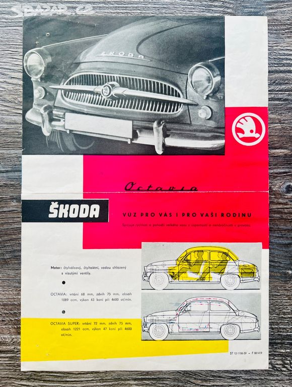 Prospekt Škoda Octavia / Octavia Super ( 1959 )