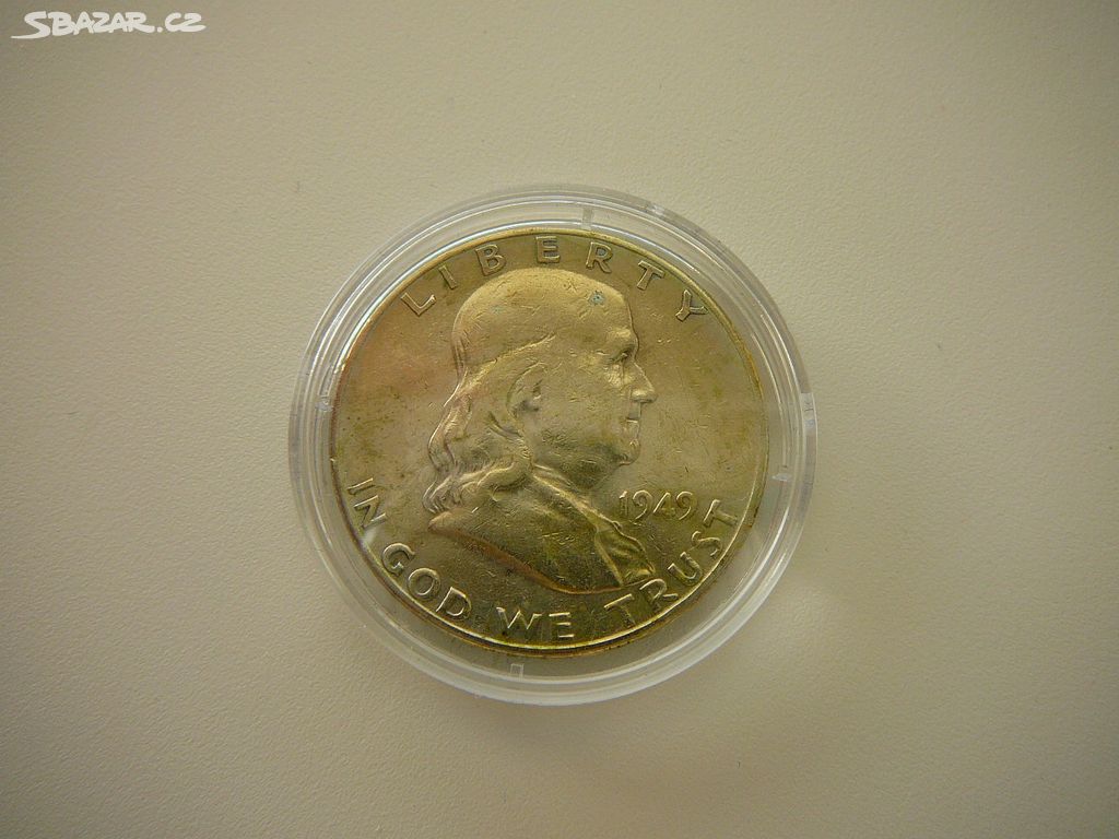 Americký dolar Benjamin Franklin,stříbrný