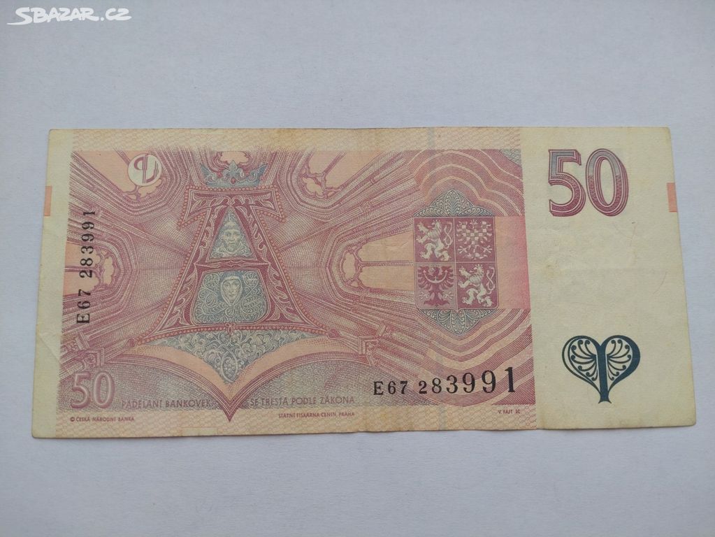 Bankovka 50 Korun 1997 série E 40 Česká republika