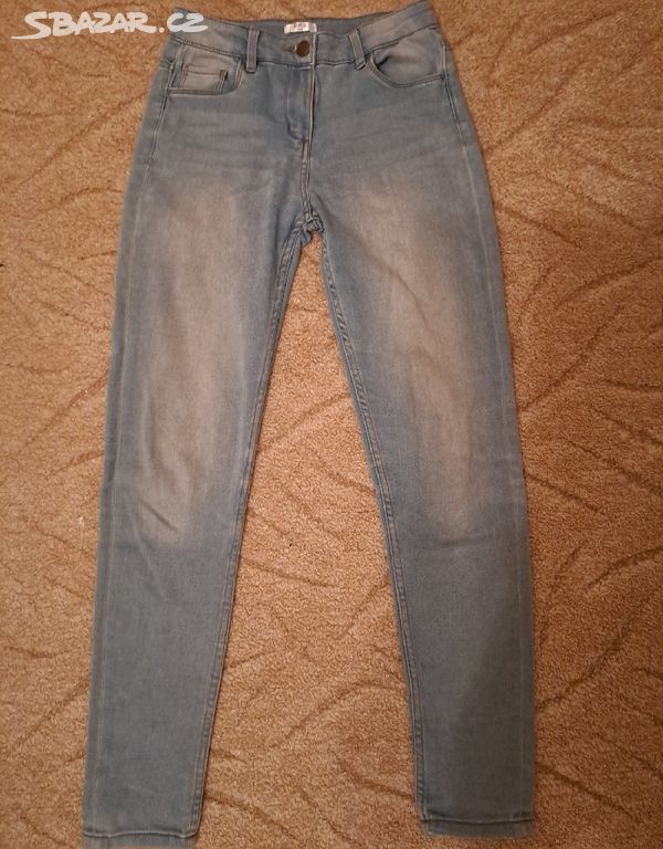 Dívčí světle modré džíny velikost 158