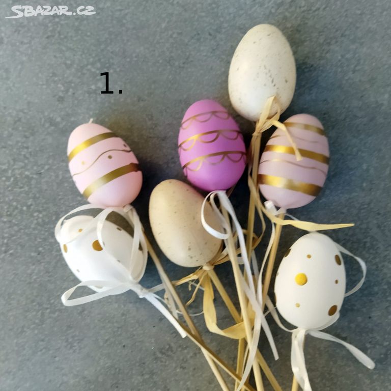 Velikonoční vajíčka 6ks zápich. Výprodej skladu