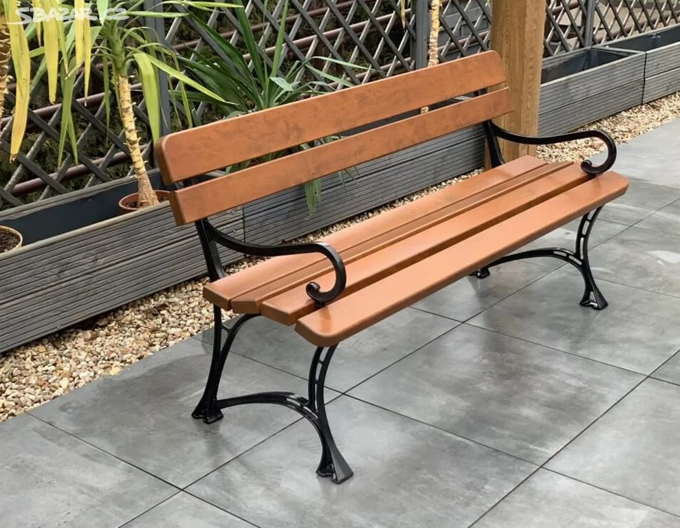 Dřevěná zahradní lavice Regiis 150×55×80 cyprys