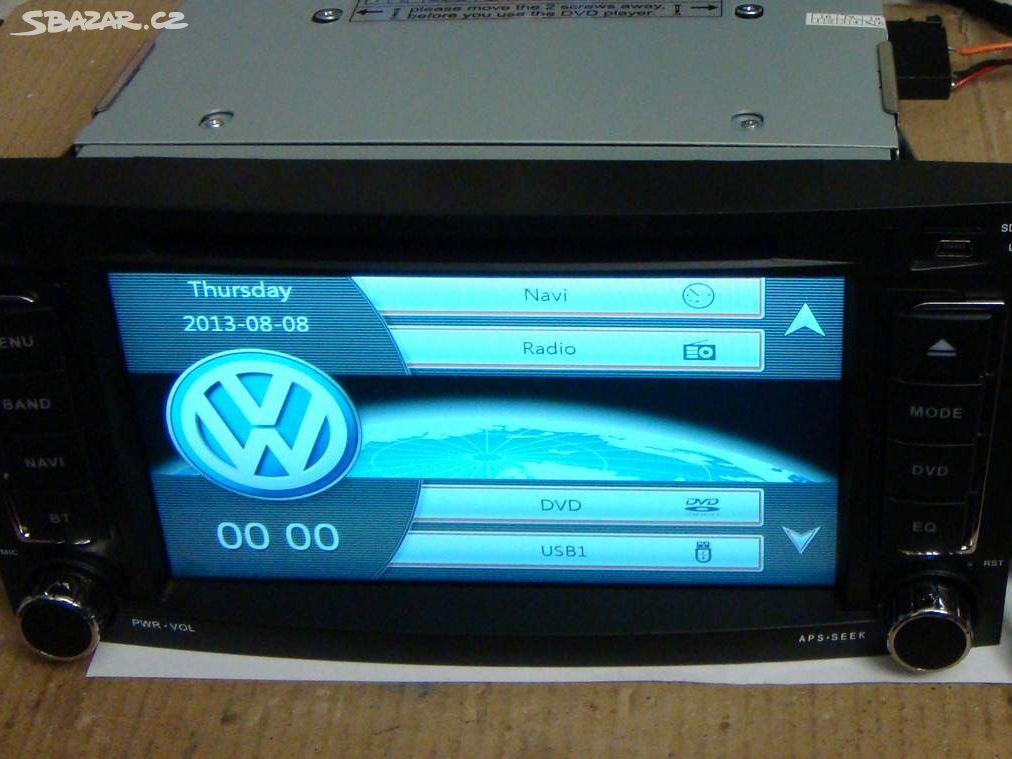VW T5 Transporter GPS navigace DVD SD USB