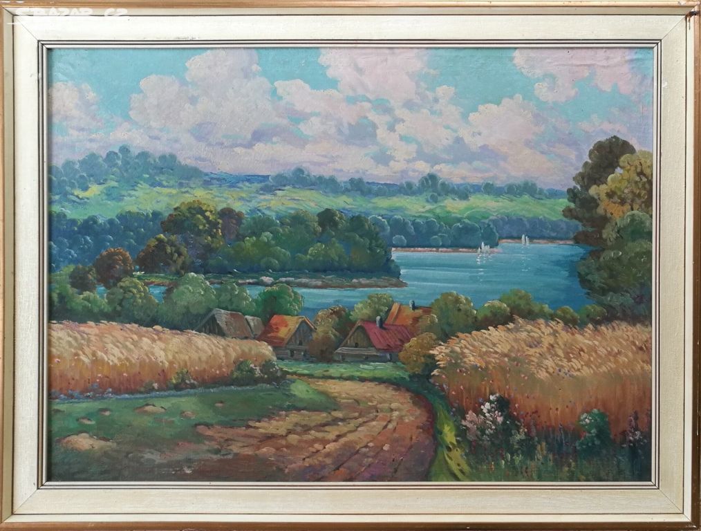 OLEJ - Velká barevná krajina - 100x77cm