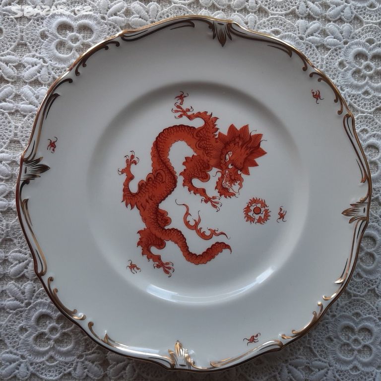 Porcelán s čínským drakem PGH MEISSEN
