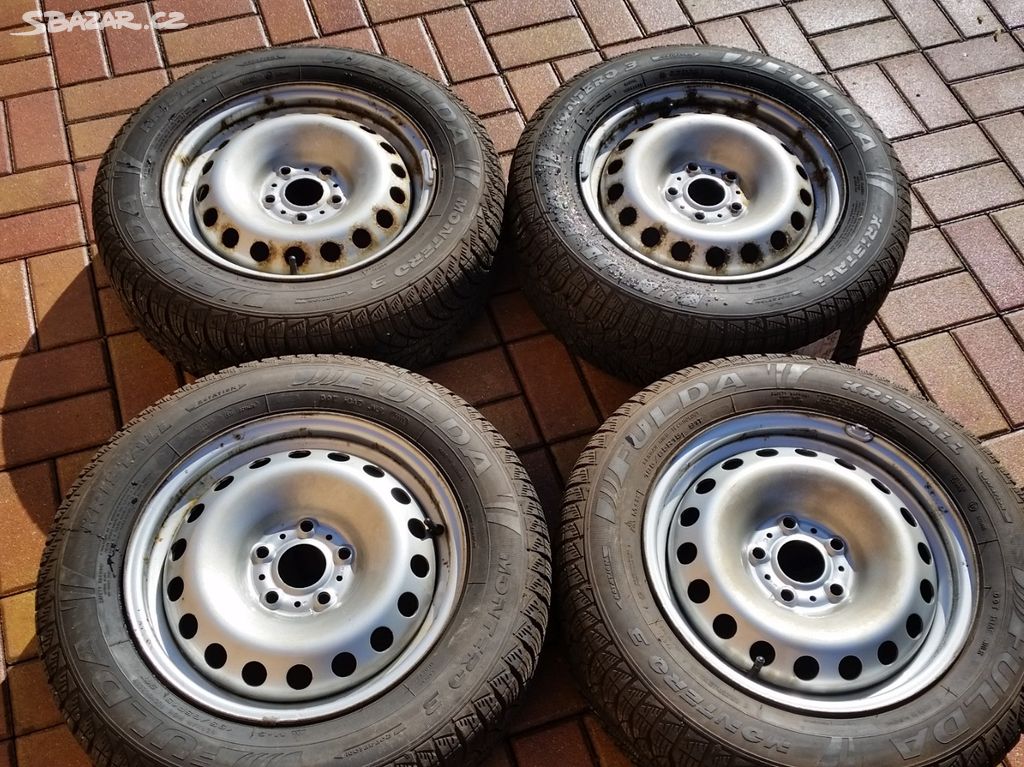 Zimní sada 5x108 R15 pneu FULDA 195/65 r. 2022 8mm