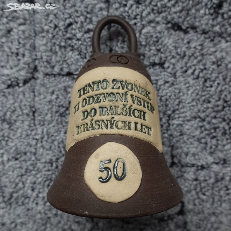 Keramický zvonek k 50 narozeninám
