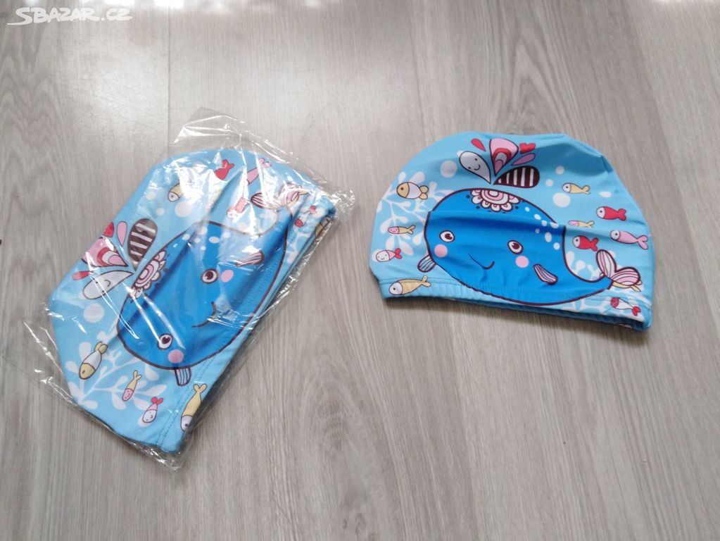 dětská plavecká čepice pro dvojčata vel. 4 roky