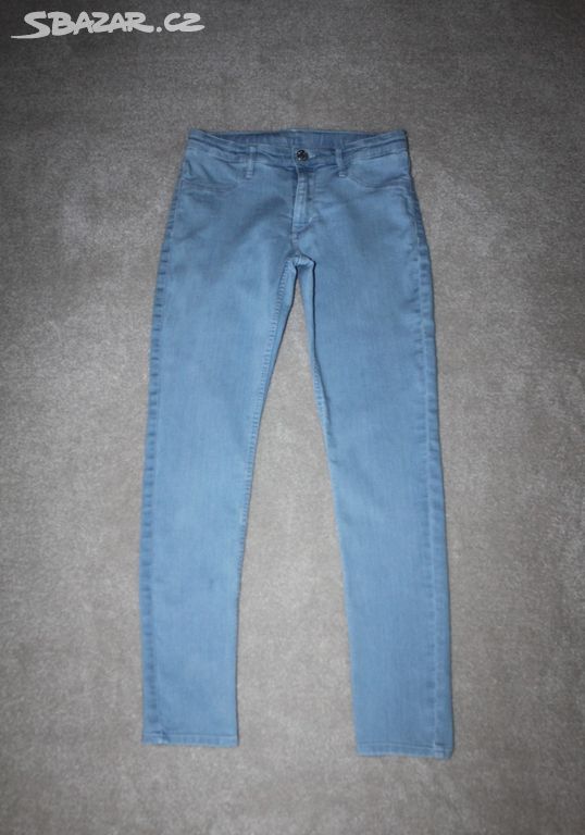 Světle modré džíny skinny fit H&M vel. 146/152