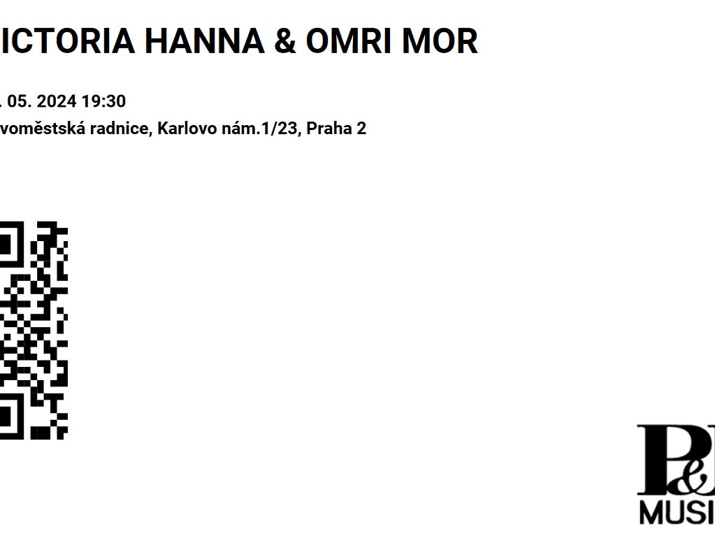 2 x VICTORIA HANNA & OMRI MOR 21. 05. 2024 19:30