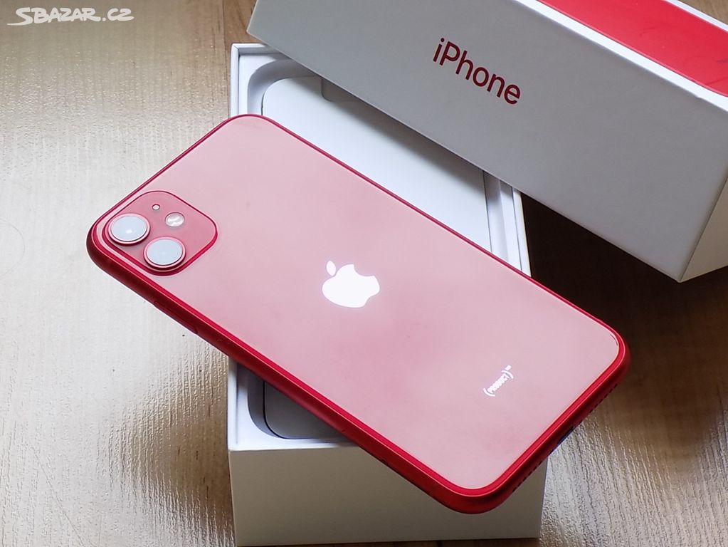 APPLE iPhone 11 64GB Red - ZÁRUKA - TOP STAV