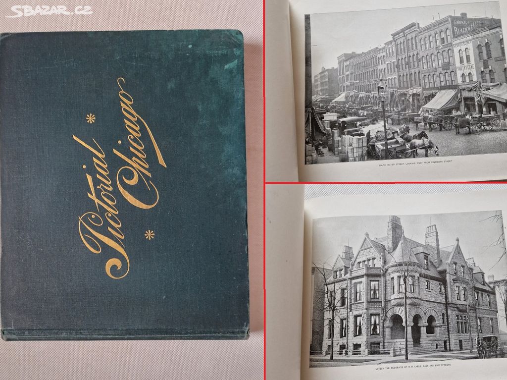 Stará obrázková kniha suvenýr Chicago USA ca 1900