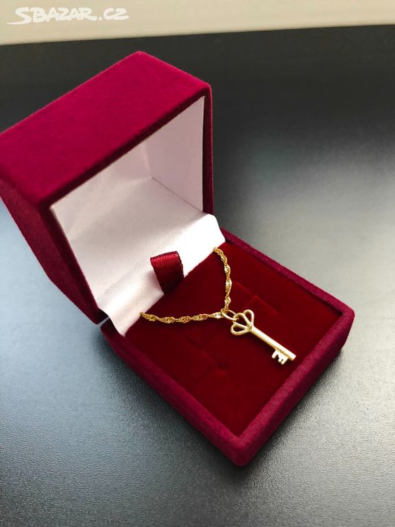 Zlatý náhrdelník s klíčkem-585 14ti karátové zlato