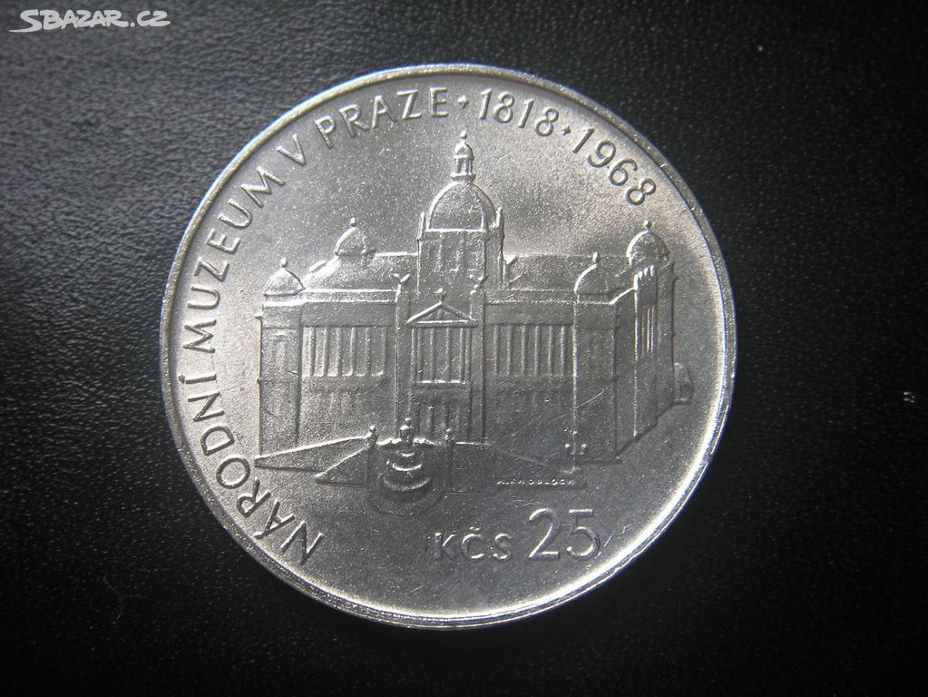 25 Kčs 1968 - Národní muzeum v Praze, TOP stav !