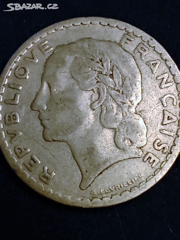 Francouzská mince 5 Francs 1949,