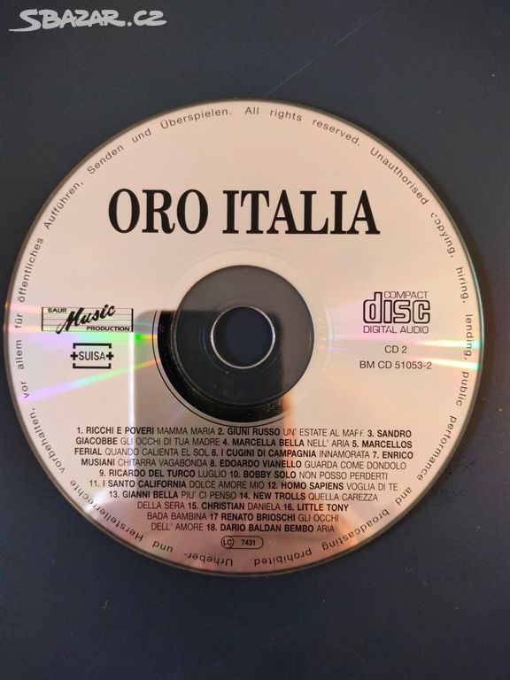 CD retro výběr Oro Italia r.1995