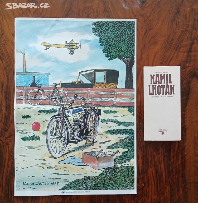 Kamil Lhoták plakát 1977 a výstavní brožura 1976