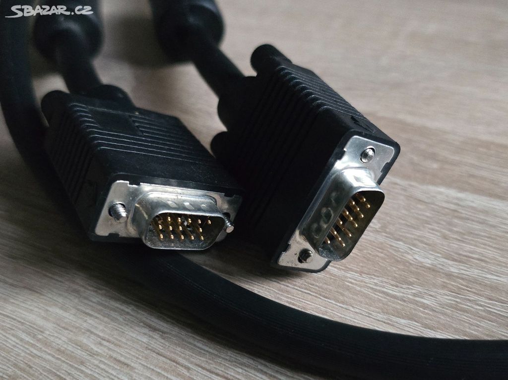 VGA kabel s feritovým jádrem-Samec/Samec (2metry)