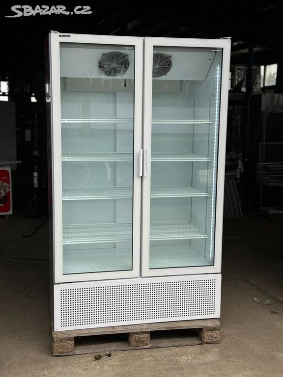 Prosklená chladicí lednice 120x75x198cm