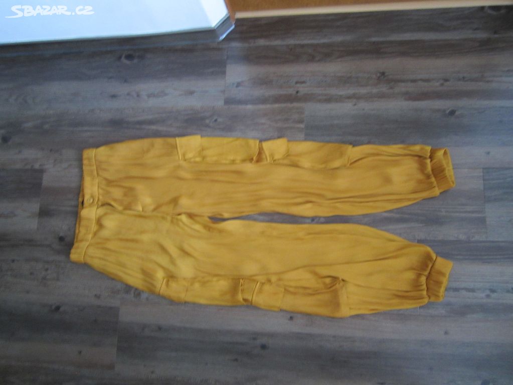 Letní kalhoty Zara, pružný pas, S/XS, délka 100 cm