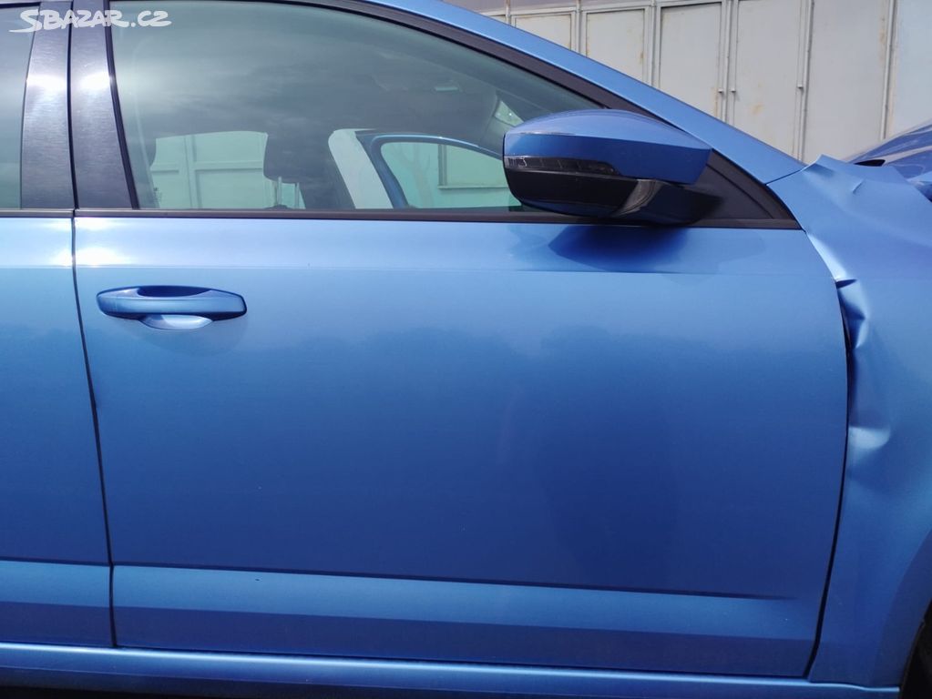 Pravé přední dveře Škoda Octavia 3, modrá metalíza
