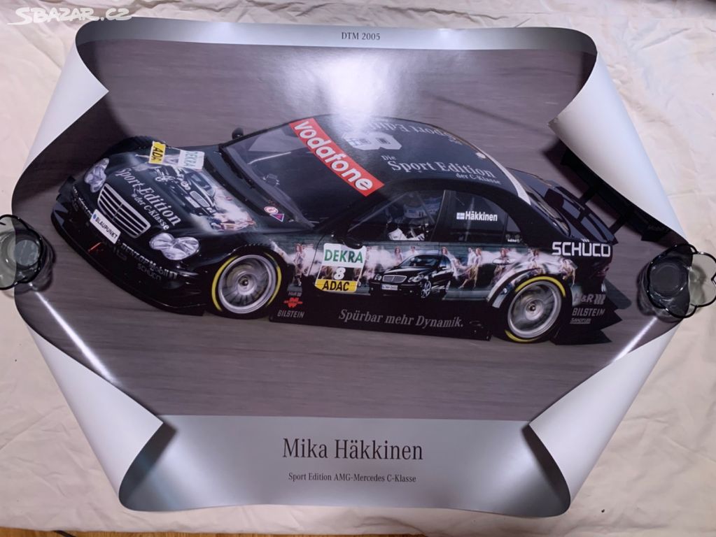 Mika Häkkinen - DTM 2005 - Mercedes - moto plakát