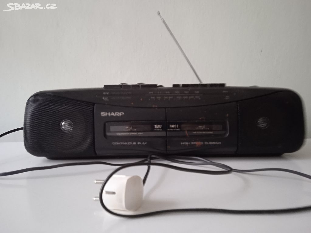 Retro radiomagnetofon (dvojče) SHARP VQ-284