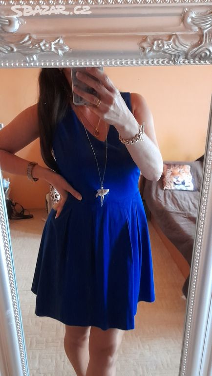 Camaieu modré letní bavlněné šaty