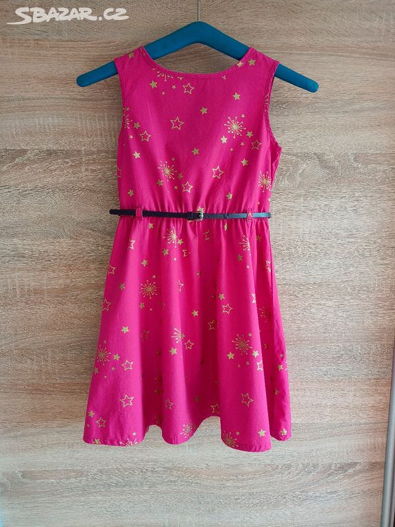 Dívčí šaty růžové bpc vel. 128