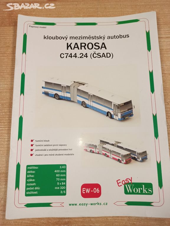 Papírový model autobusu KAROSA (ČSAD)
