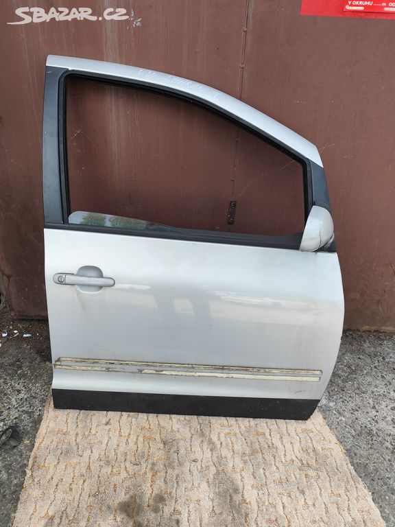 Pravé přední dveře VW Sharan kompletní stříbrné