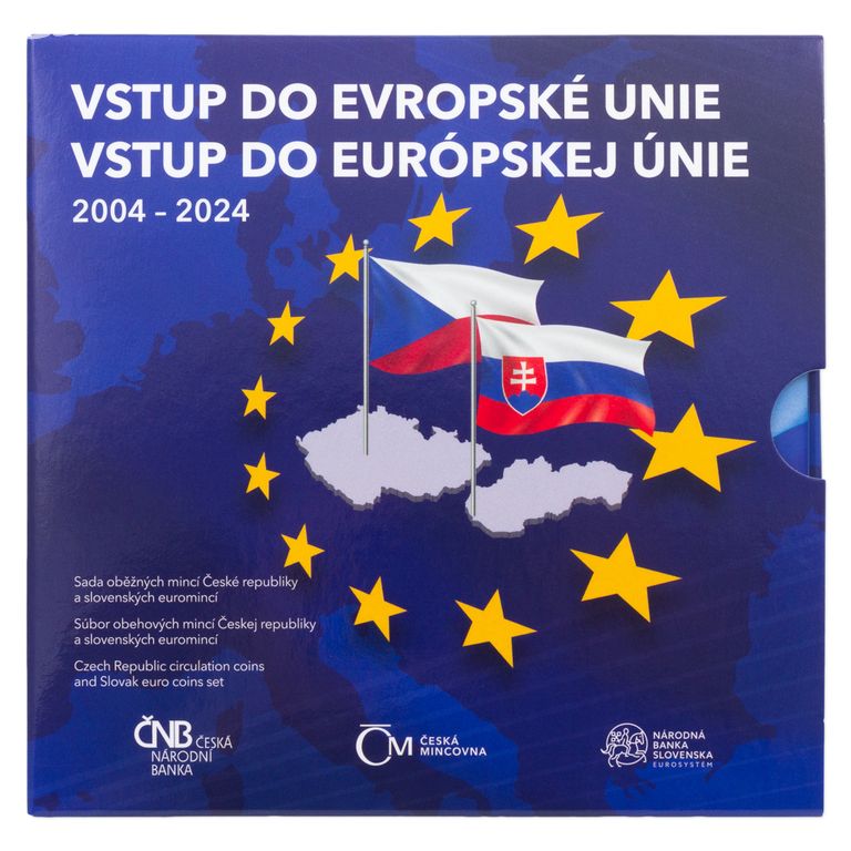 Sada oběžných mincí 2024 Vstup ČR a SR do EU