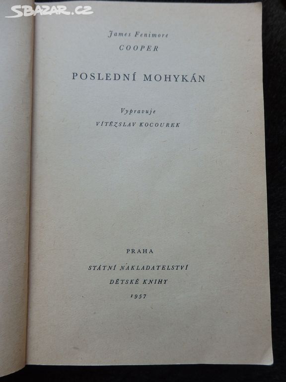 James Fenimore Cooper - Poslední mohykán