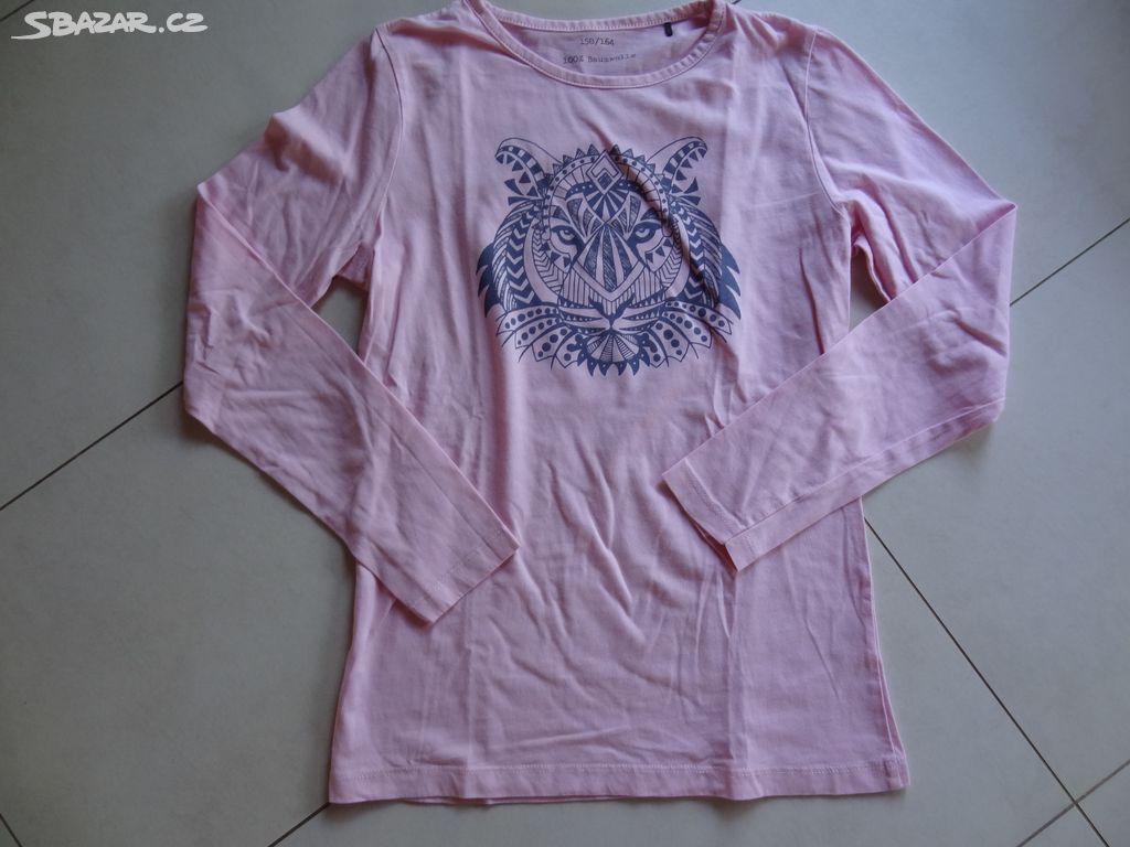 růžové tričko s tygrem vel. 158/164