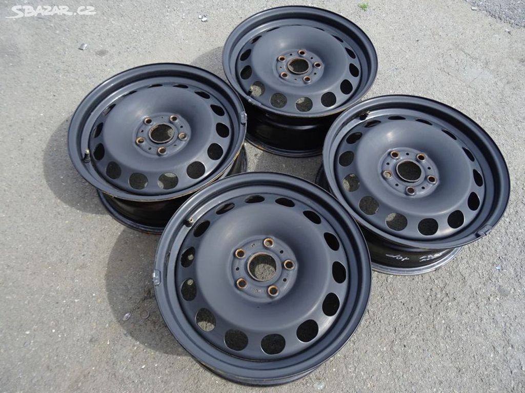 Plechové disky VW 16", 5x112,ET 46,šíře 6,5J, stře