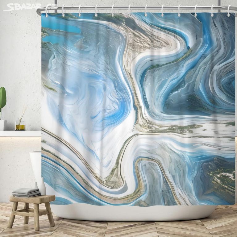 Sprchový závěs 3D, 180 x 200 cm