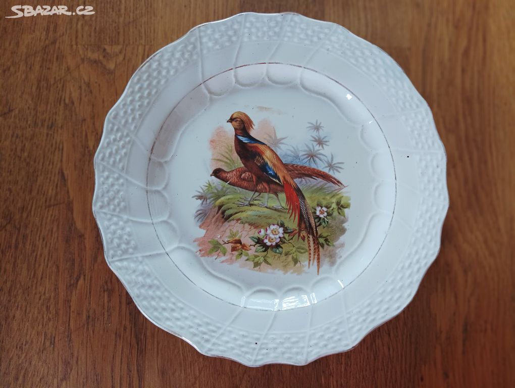 STAROŽITNÝ PORCELÁNOVÝ TALÍŘ MOULIN DES LOUPS FRAN