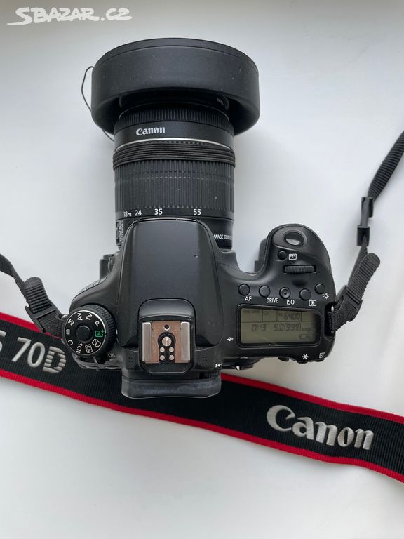 Fotoaparát Canon EOS 70D+objekt.,přísluš. a batoh