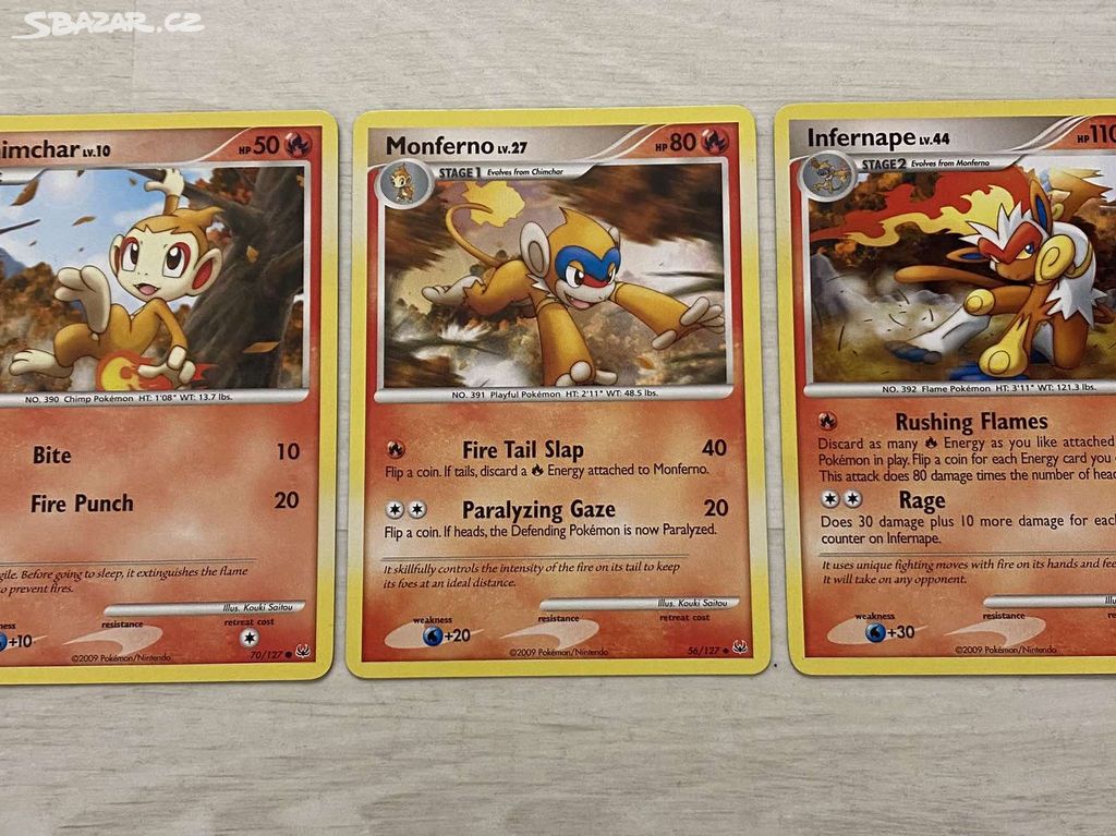 Pokémon karty - Chimchar Evolution