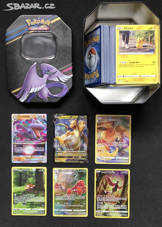 Pokémon karty. 250ks + Articuno Box.