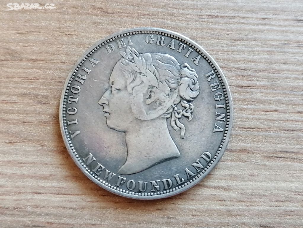 Stříbrná mince 50 Cents 1874 Kanada Newfoundland