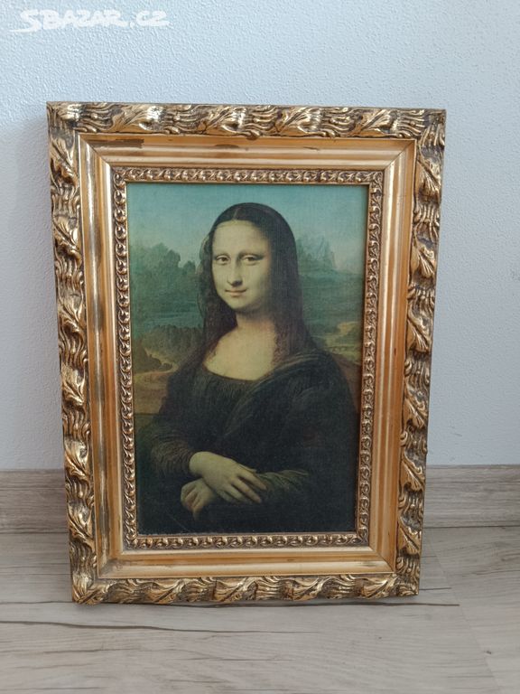 Obraz- Mona Lisa, zlacený dřevěný rám