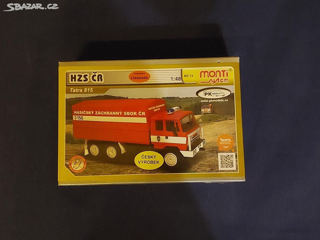 Stavebnice Monti 74 Tatra 815 hasiči ČR 1:48