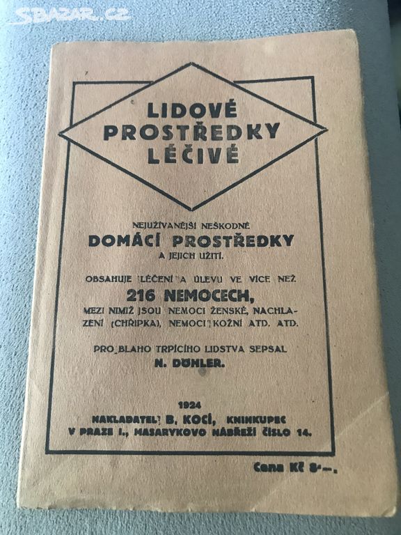 kniha Lidové prostředky léčivé N.Döhler 1924